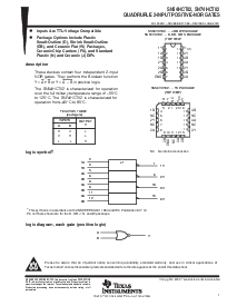 浏览型号SN74HCT02的Datasheet PDF文件第1页