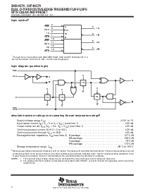浏览型号SN54HC74的Datasheet PDF文件第2页