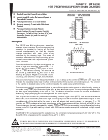 浏览型号SN54HC191的Datasheet PDF文件第1页