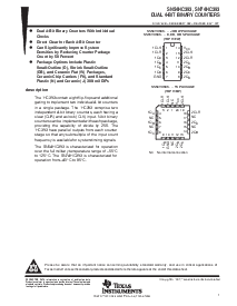 浏览型号SN54HC393的Datasheet PDF文件第1页