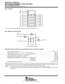 浏览型号SN54HC574的Datasheet PDF文件第2页