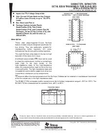 浏览型号SN74HCT574的Datasheet PDF文件第1页