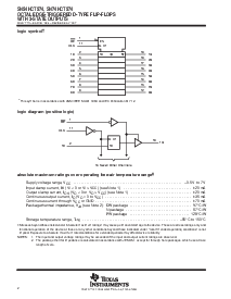 浏览型号SN74HCT574的Datasheet PDF文件第2页