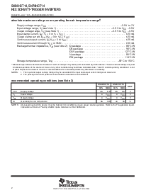 浏览型号SN74HCT14的Datasheet PDF文件第2页