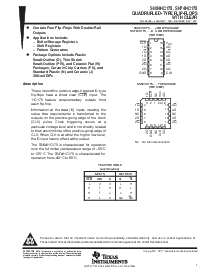 浏览型号SN54HC175的Datasheet PDF文件第1页