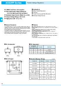 浏览型号XC62FP Series的Datasheet PDF文件第1页