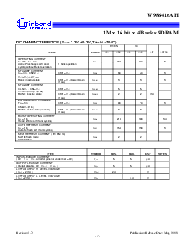 浏览型号W986416AH的Datasheet PDF文件第7页