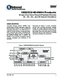 浏览型号ISD2532 ISD2540 ISD2548 ISD2564的Datasheet PDF文件第4页
