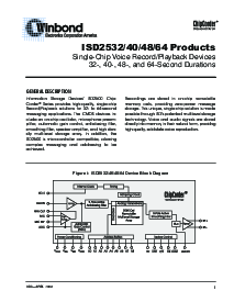 浏览型号ISD2532 ISD2540 ISD2548 ISD2564的Datasheet PDF文件第4页