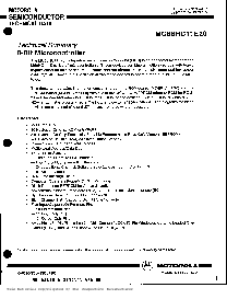 浏览型号MC68HC11A0的Datasheet PDF文件第1页