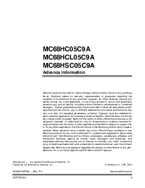 浏览型号MC68HCL05C9A的Datasheet PDF文件第3页