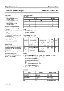 浏览型号74AHCT00的Datasheet PDF文件第2页