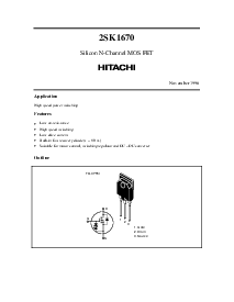 浏览型号2sk1670的Datasheet PDF文件第1页