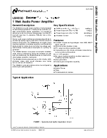 浏览型号LM4890M的Datasheet PDF文件第1页