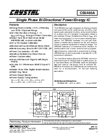 浏览型号CS5460A-BS的Datasheet PDF文件第1页