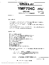 浏览型号YMF704C-S 的Datasheet PDF文件第1页