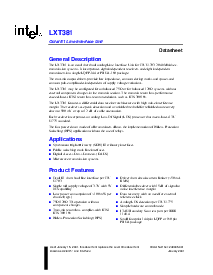 浏览型号LXT381BE的Datasheet PDF文件第1页