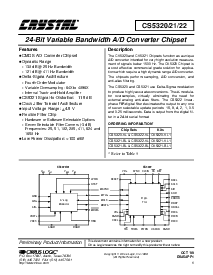 浏览型号CS5321的Datasheet PDF文件第1页