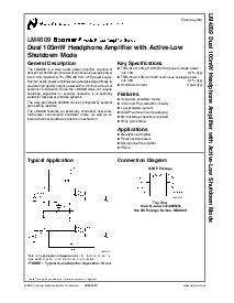 浏览型号LM4809M的Datasheet PDF文件第1页
