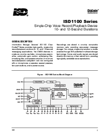 浏览型号ISD1110的Datasheet PDF文件第1页