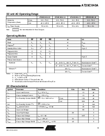 浏览型号AT29C040A 的Datasheet PDF文件第5页