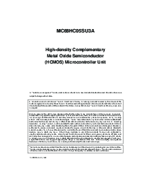 浏览型号MC68HC05SU3A的Datasheet PDF文件第5页