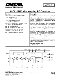 浏览型号CS5317的Datasheet PDF文件第1页