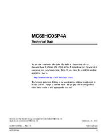 浏览型号MC68HC05P4A的Datasheet PDF文件第3页