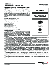 浏览型号MC12430的Datasheet PDF文件第1页