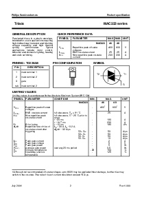 浏览型号MAC223 series的Datasheet PDF文件第2页