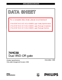 浏览型号74HC58的Datasheet PDF文件第1页