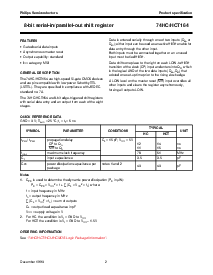 浏览型号74HC/HCT164的Datasheet PDF文件第2页