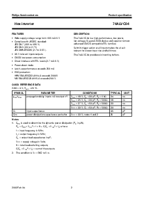 浏览型号74ALVC04的Datasheet PDF文件第2页