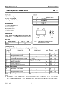 浏览型号BAT74的Datasheet PDF文件第2页