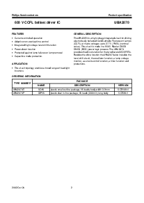 浏览型号UBA2070的Datasheet PDF文件第2页