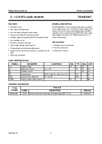 浏览型号TDA8542AT的Datasheet PDF文件第2页