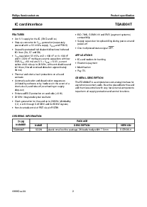 浏览型号TDA8004T的Datasheet PDF文件第2页