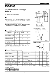 浏览型号2SD2598的Datasheet PDF文件第1页