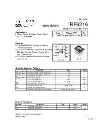 浏览型号IRF6216的Datasheet PDF文件第1页