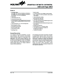 浏览型号HT49R70A-1的Datasheet PDF文件第1页