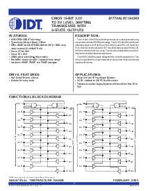 浏览型号IDT74ALVC164245的Datasheet PDF文件第1页