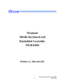 浏览型号W83L950D的Datasheet PDF文件第1页