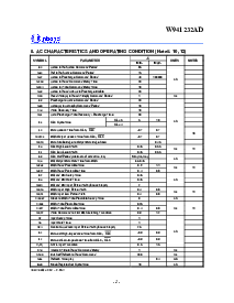浏览型号W941232AD的Datasheet PDF文件第8页