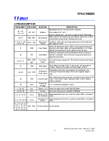 浏览型号W942508BH的Datasheet PDF文件第5页