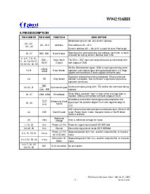 浏览型号W942516BH的Datasheet PDF文件第5页