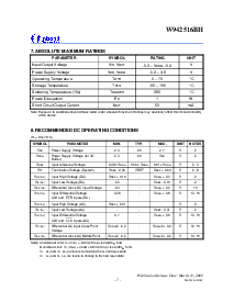 浏览型号W942516BH的Datasheet PDF文件第7页
