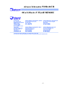 浏览型号W19B320S的Datasheet PDF文件第2页