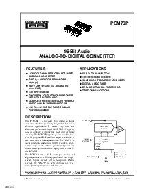 浏览型号PCM78的Datasheet PDF文件第1页