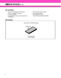 浏览型号MB81E161622- 12的Datasheet PDF文件第2页