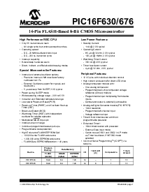 浏览型号pic16f676 pic16f630的Datasheet PDF文件第3页